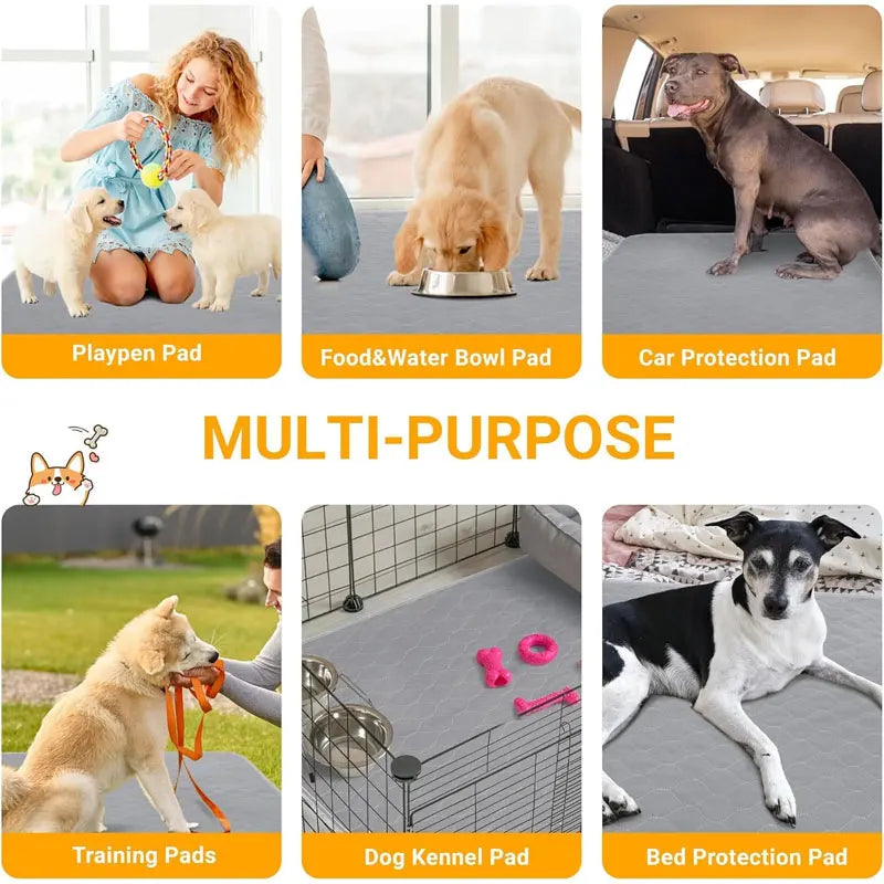 Dog Pee Pad Reusable Washable Dog Urine Mat Car Seat Floor Sofa Waterproof Absorbent Puppy Cat Training Diaper Mat Pet Supplies