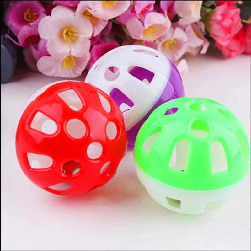 5pcs Pet Parrot Toy Bird Hollow Bell Ball For Parakeet Cockatiel Chew Fun Cage Toys