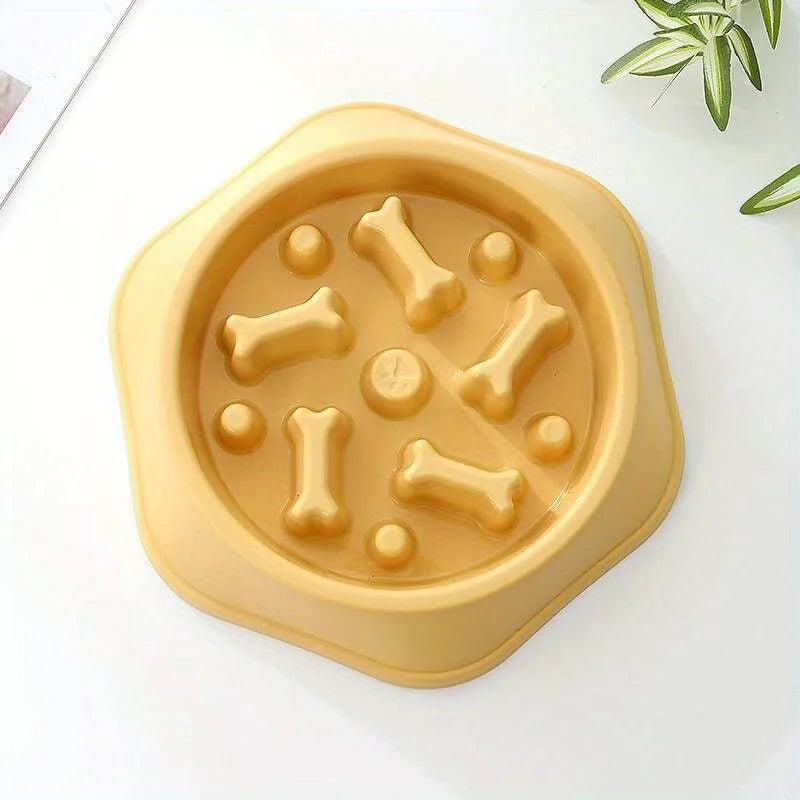 Pet Slow Food Bowl Anti-choking Feeder PP Plastic Dish Bowl Home Dog Eating Plate Anti-gulping Feeding Supplies