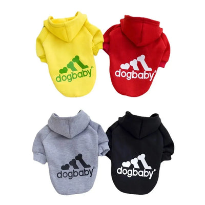 1 Piece Autumn and Winter Small Dog Cat VIP Teddy Pet Clothes Hooded Fleece Sports Two Legs Hoodie