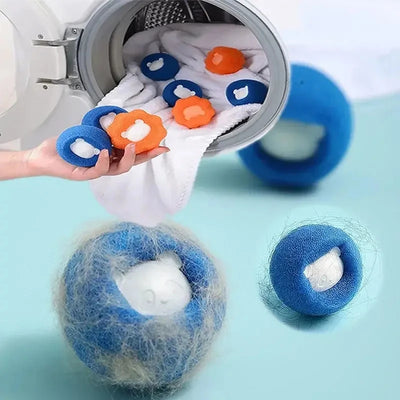 Washing Machine Sponge Washing Ball, Pet Hair Cleaning Anti-entanglement Washing Ball, Reusable