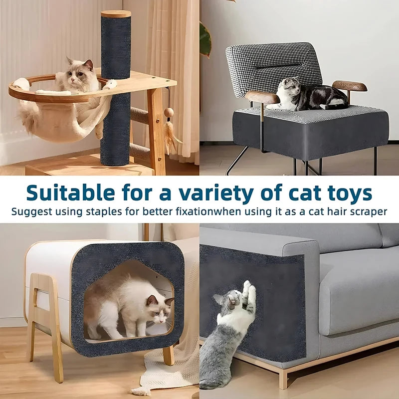 Cat Scratch Mat Trimmable Self-Adhesive Carpet Mat Pad Anti  Cat Pet Scratcher Furniture Couch Corner Indoor Sofa Wall Protector