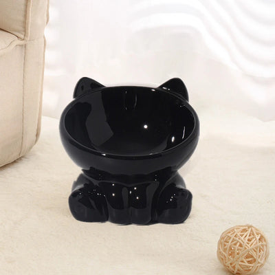 Cat Bowl Pet Accessories Ceramic Diagonal High Feet Cute Protection Cervical Spine Dog Bowl Drink Water Bowl Pet Supplies