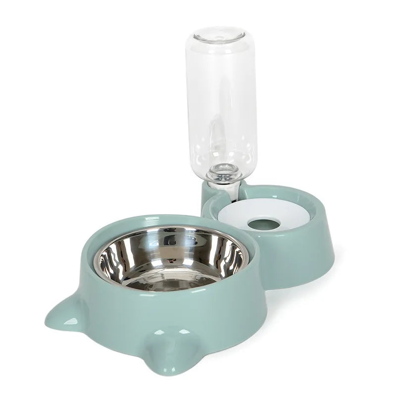 1pcs Blue Pet Dog Cat Bowl Fountain Automatic Food Water Feeder Container For Cats Dogs Drinking Pet Articles