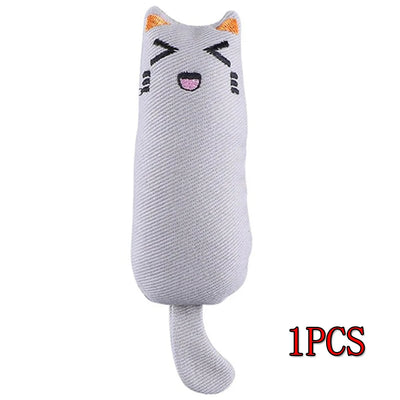 Catnip Toys Cute Thumb Plush Pillow Teeth Grinding Bite-resistant Teasing Relaxation Cat Chew Toy Pet Accessories