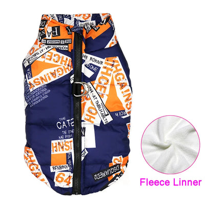 Padded Winter Warm Dog Clothes Waterproof Pet Vest Zipper Jacket for Small Medium Large Dogs - Pug, Chihuahua, French Bulldog Coat