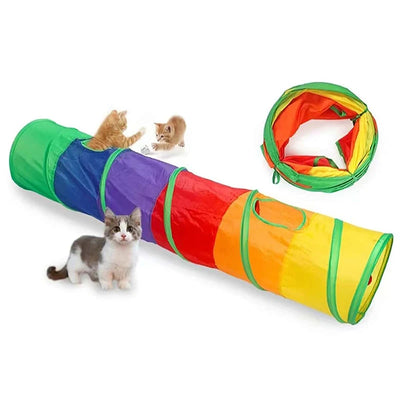 Cat Tunnel Foldable Cat Tunnel Pet Supplies Cat S T Y Pass Play Tunnel Cat Toy Breathable Drill Barrel for Indoor loud paper