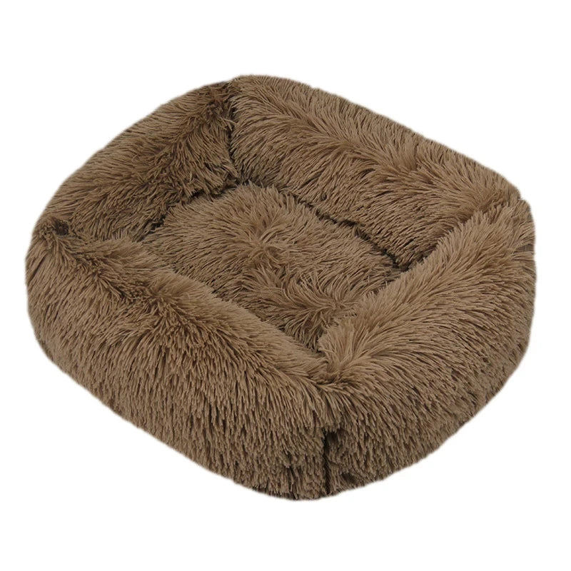 Rectangle Plush Dog Bed Winter Warm Mat Small Medium Big Pet Cat Dog Bed Kennel Puppy Sofacama Cat Cushion Pets Sofa Accessories