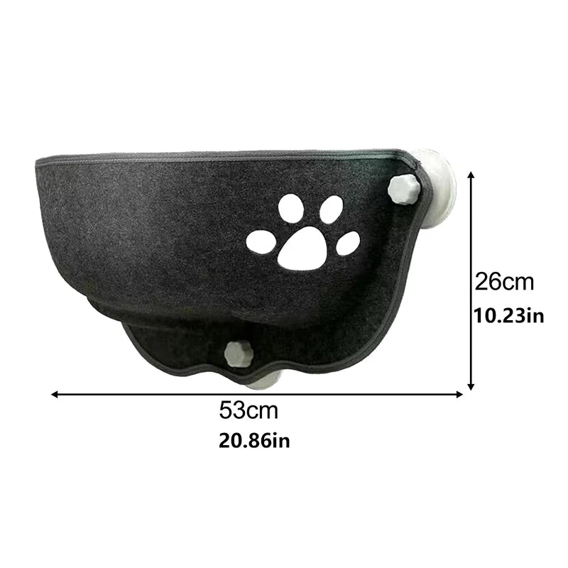 Cat Window Hammock With Strong Suction Cups Pet Kitty Hanging Sleeping Bed Storage Felt Warm Pets Cage Sunny Seat Beds