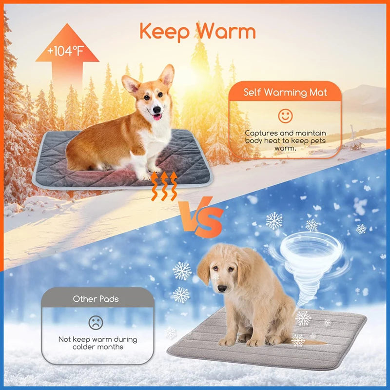 Winter Pet Bed & Mat Covers Pad 40x50CM Thickened Warm Cat And Dog Nest Sleeping Heat-Cushion Anti-Slip Thermal Pet-Mat Soft