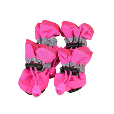 4pcs/set Waterproof Pet Dog Shoes Chihuahua Anti-slip Rain Boots Footwear For Small Cats Dogs Puppy Dog Pet Booties