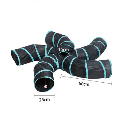 Cat Tunnel Foldable Cat Tunnel Pet Supplies Cat S T Y Pass Play Tunnel Cat Toy Breathable Drill Barrel for Indoor loud paper