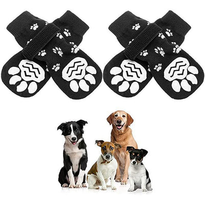 Anti Slip Dog Socks Dog Grip Socks with Straps Traction Control for Indoor on Hardwood Floor Wear Pet Paw Protector for All Dogs