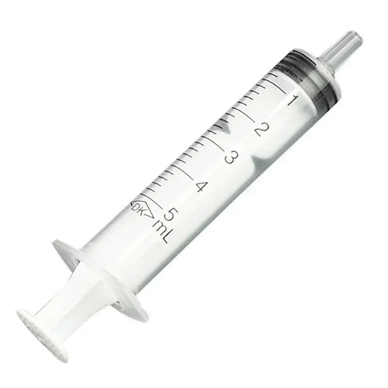 10pcs Disposable Plastic 5ml Injector Syringe No Needle for Lab Nutrient Measuring Small Pet Food Feeder (Without Needle) 2024