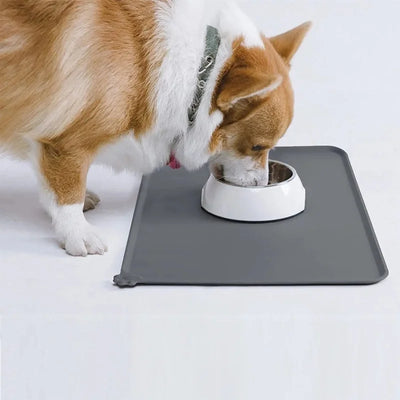 Cat Dog Food Mat For Pet Feeding Bowl Floors Waterproof Non Slip, Silicone Pet Bowl Mat - High-Lipped, Non-Stick, Waterproof Pad