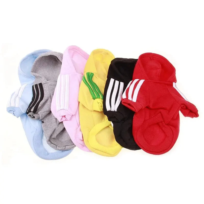 1 Piece Autumn and Winter Small Dog Cat VIP Teddy Pet Clothes Hooded Fleece Sports Two Legs Hoodie