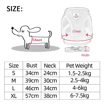 New Pet Walking Gog Walking Cat Chest Strap Outdoor Traction Rope Collar Breathable Mesh Traction Rope