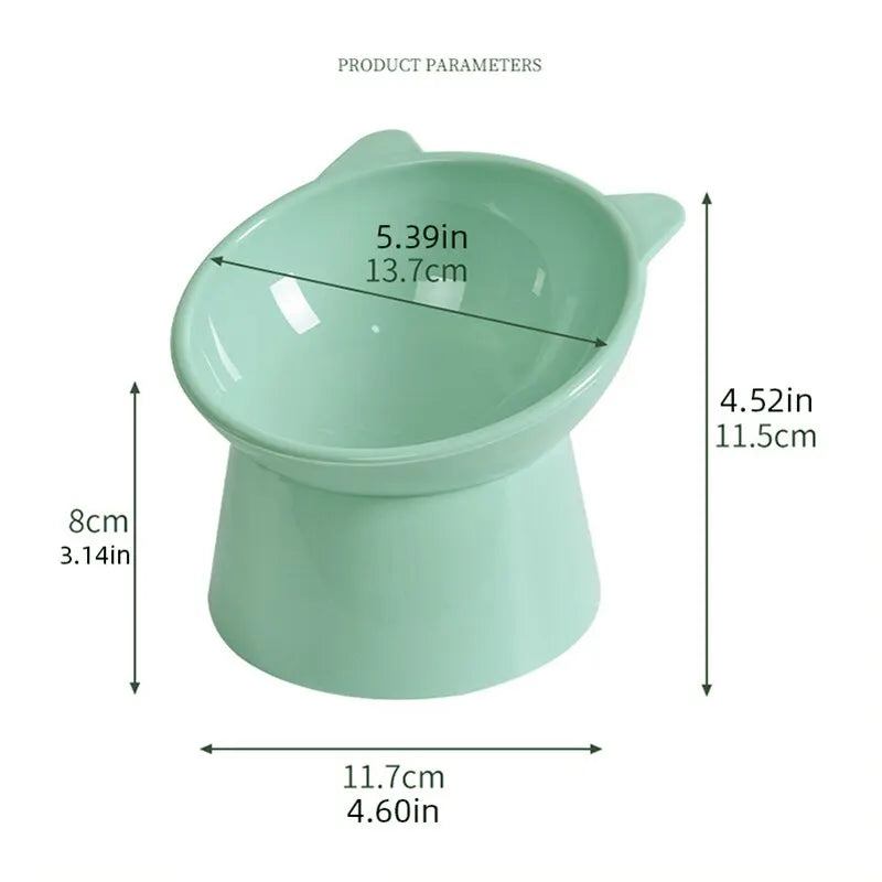 Pet Bowl High Bottom Tilt Antioverturning Neck Protector Cat Dog Food Water Dishes Lovely Feeding Bowl Cat Supplies