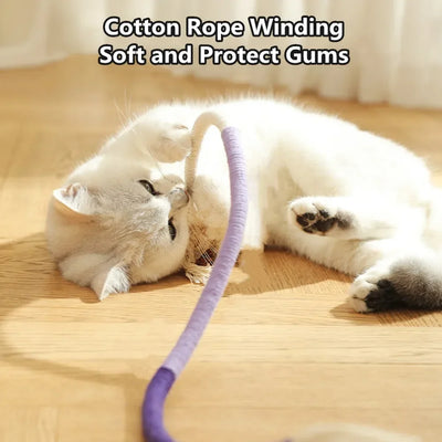 Cat Toys Interactive Molar Cotton Rope Toys Silvervine Cat Teaser Toy Clean Mouth Kitten Play Toy Pet Supplies Accessories