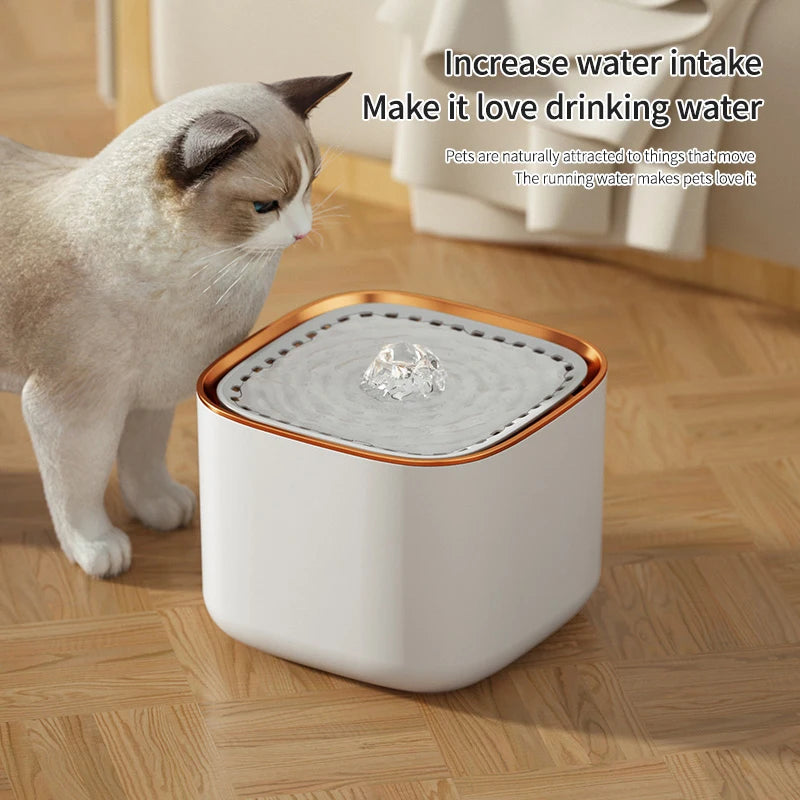 3L Automatic Cat Water Fountain with LED Light Ultra Silent USB Cats Electric Mute Water Feeder Pet Drinking Water Fountain