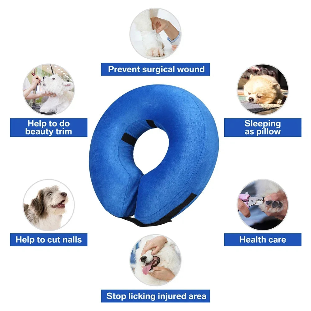 Dog Cones After Surgery, Protective Inflatable Dog Collar Pet Recovery Collar Soft Pet Cone for Small Medium or Large Dogs, Cats