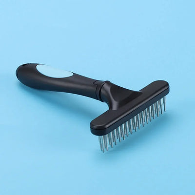 Dog Rake Deshedding Dematting Brush Comb Undercoat Rake for Dogs Cats Short Long Hair Pet Brushes Shedding with Double Row Pins