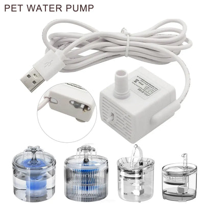 Water Pump Pet Cat Water Fountain Anti-dry Burning Motor Replacement for Cat Flowers Drinking Bowl Water Dispenser Pet Products