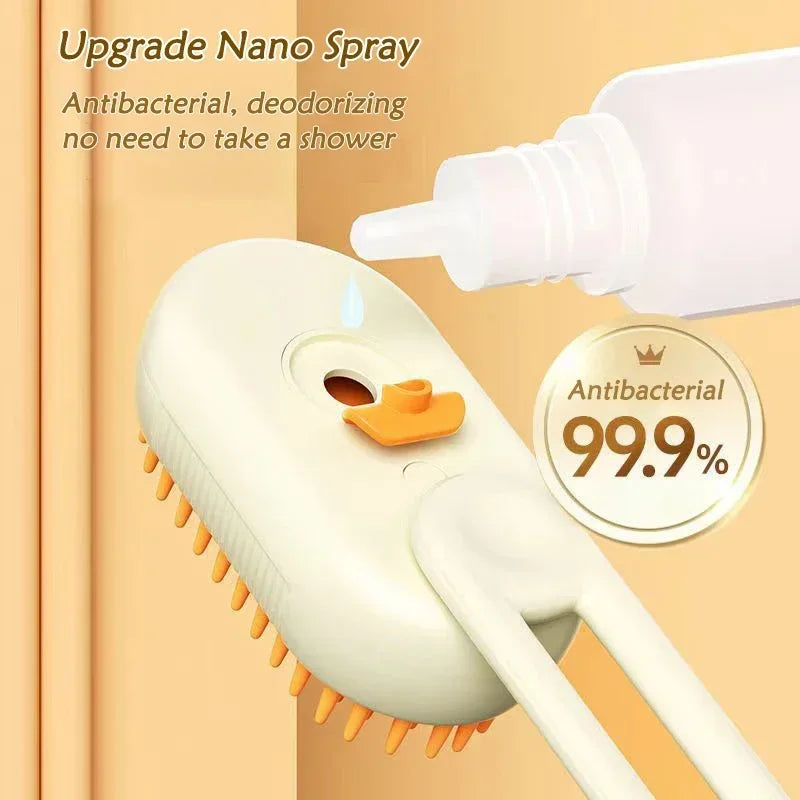 3-in-1 Pet Spray Massage Brush for Bath & Hair Removal