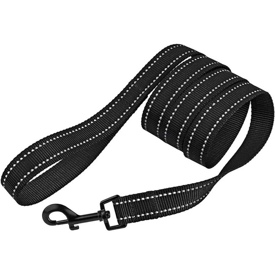 Pet leash, reflective flat rope at night, medium to large dog leash, available in multiple colors