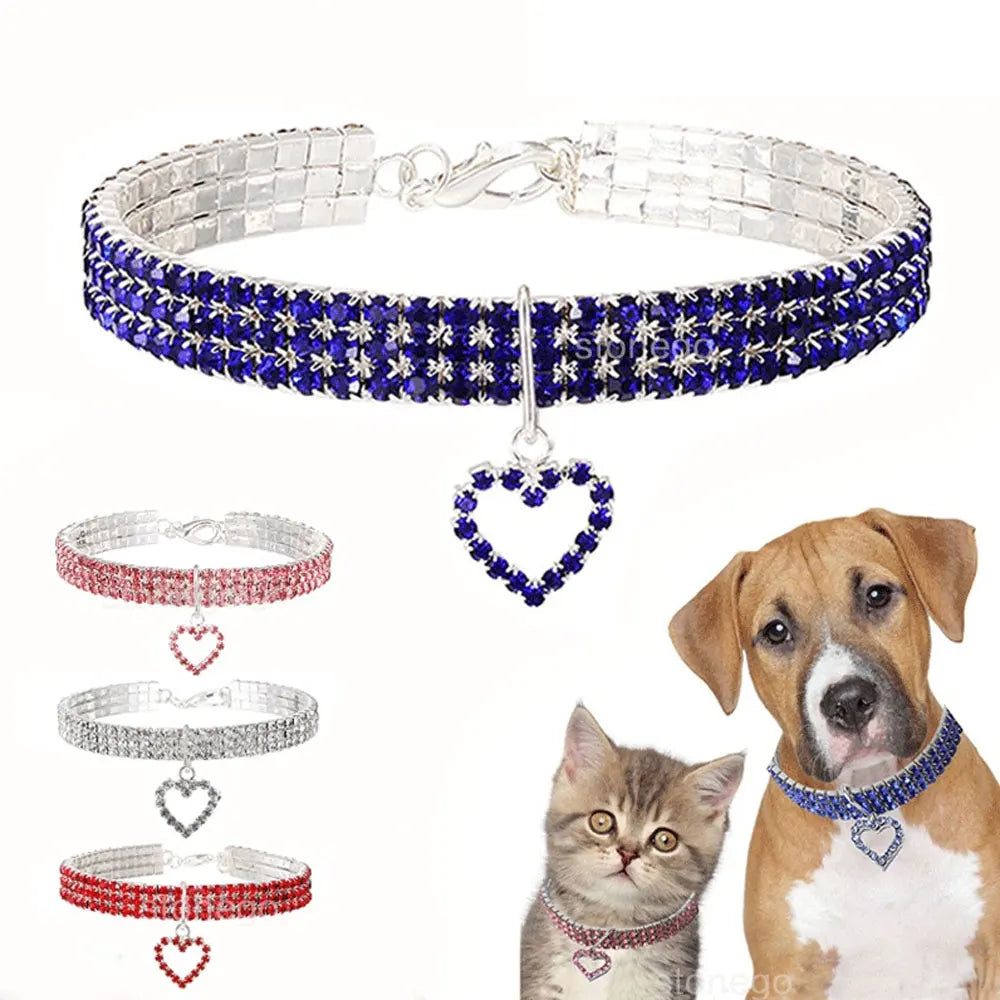 Crystal Cute Pet Collar Dog Accessories Pet Pendant Necklace Cat Collar Necklace Dog Necklace Pet Accessories Puppy Collar