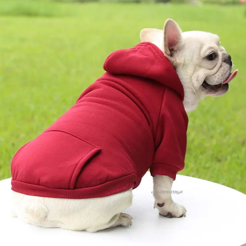 Dog Winter Hooded Sweatshirt for Small Medium Pet Coat Puppy Cat Jacket Clothes Chihuahuas French Bulldog Costume