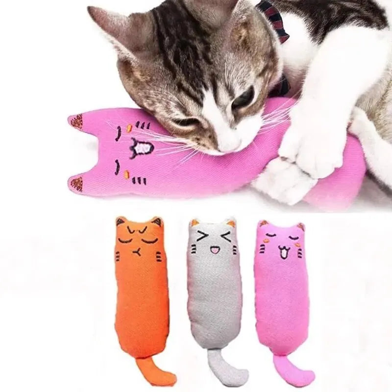 Catnip Toys Cute Thumb Plush Pillow Teeth Grinding Bite-resistant Teasing Relaxation Cat Chew Toy Pet Accessories