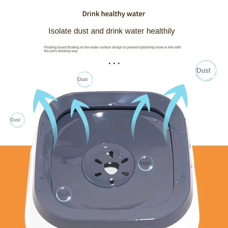 1pc Anti-splash Water Bowl For Dogs 1L Large Capacity Drinker Drinking Bowls Dog Waterer For Puppy Cat Pet Accessories