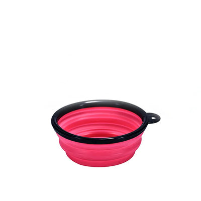 Mountaineering Buckle Silicone Pet Bowl Folding Bowl Outdoor Special Imitation Silicone Dog Bowl Portable For Outdoor Use