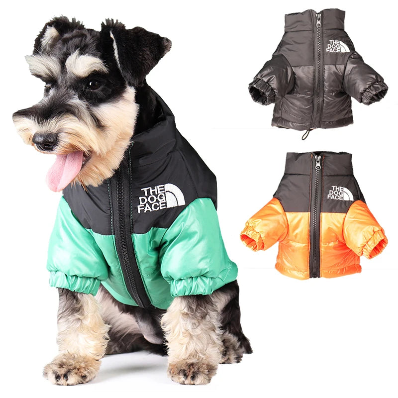 THE DOG FACE Winter Dog Jacket – Warm, Windproof & Reflective Coat for Small to Medium Dogs