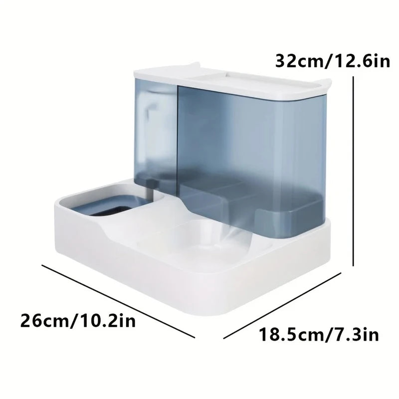 Large Capacity Automatic Cat Food Dispenser Drinking Water Bowl Pet Supplies Wet and Dry Separation Dog Food Container