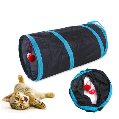 Cat Tunnel Foldable Cat Tunnel Pet Supplies Cat S T Y Pass Play Tunnel   Cat Toy Breathable Drill Barrel for Indoor loud paper