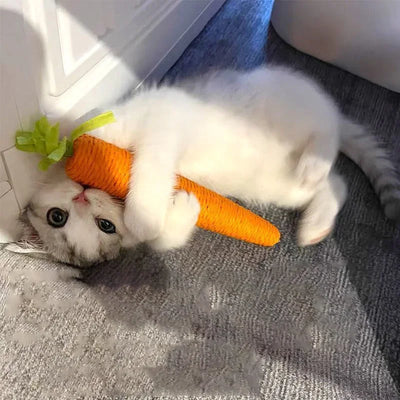 2024 New Cat Toys Sound Carrot Cuddle Cat Stick Since Fun Fun Cat Teething Stick Anti-bite Cat Scratch Board Pet Supplies