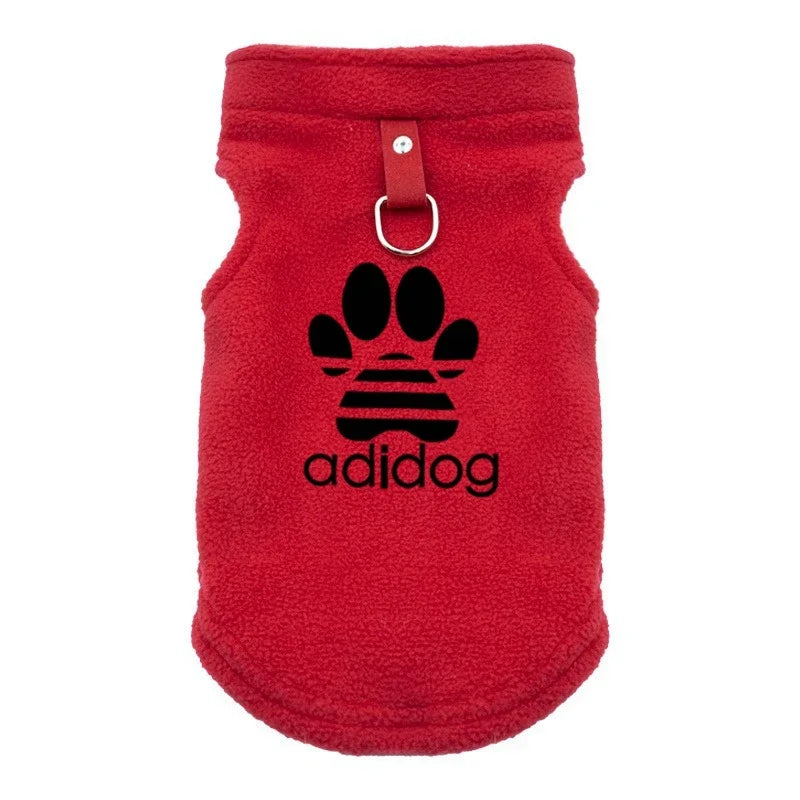 Adidog Soft Fleece Dog Clothes – Warm Pullover Jacket for Small Dogs