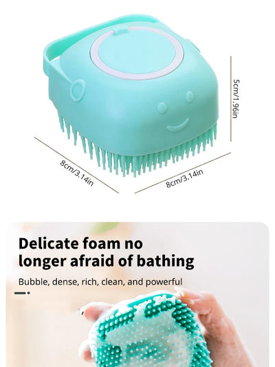 Pet Bathing Brush Soft Silicone Massager Shower Gel Bathing Brush Clean Tools Comb Dog Cat Cleaning Grooming Supplies ﻿