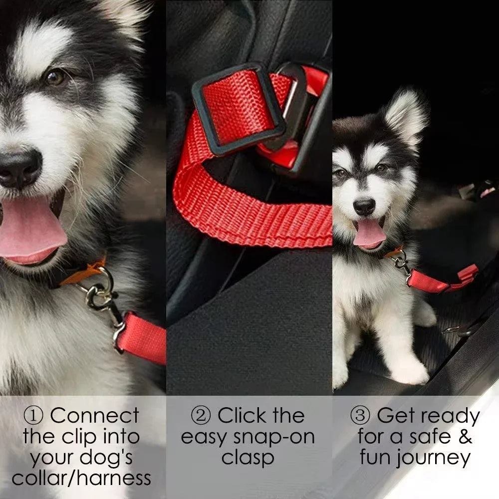 Dog Car Seat Belt Safety Protector Travel Pets Accessories Dog Leash Collar Breakaway Solid Car Harness Pet Car Seat Belts