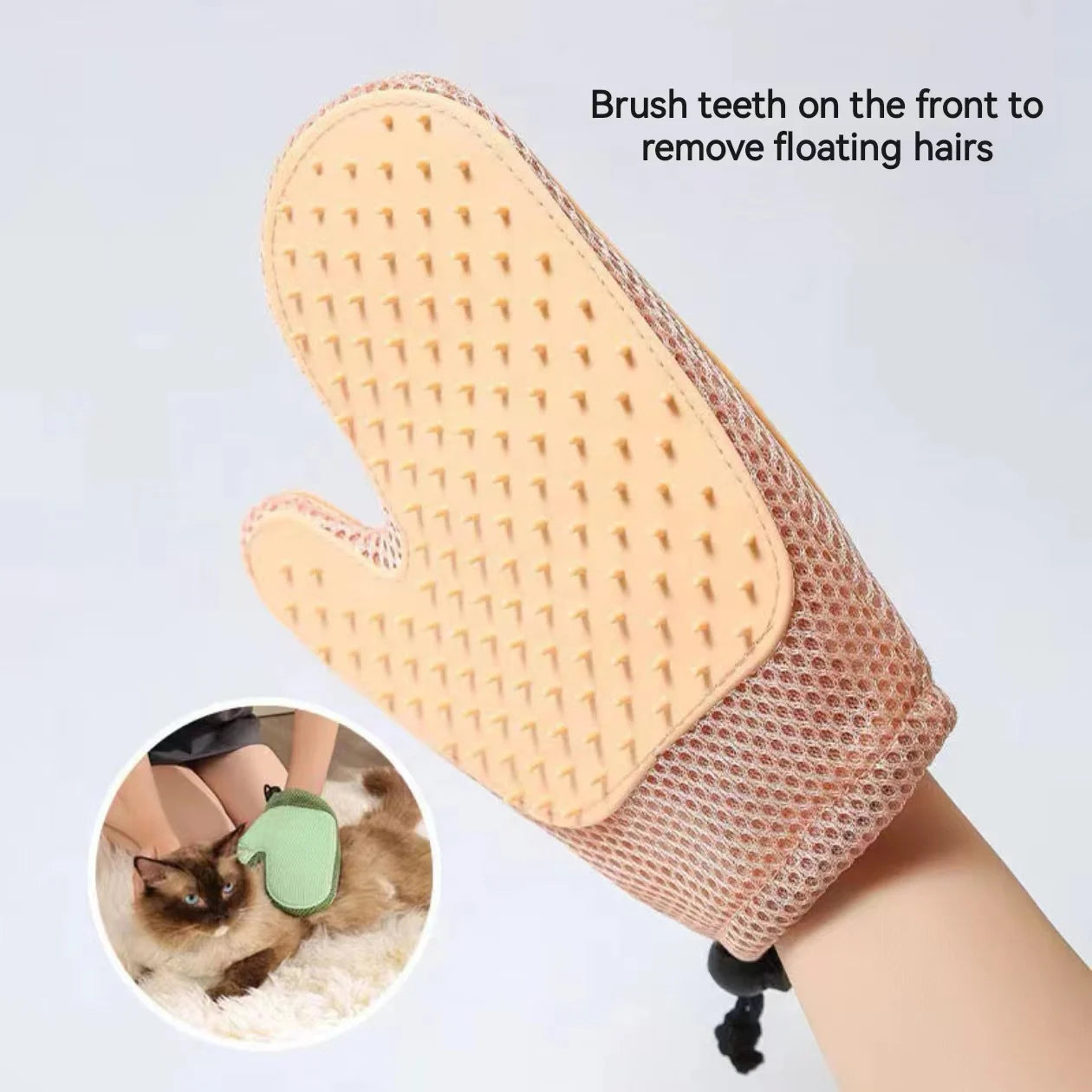 1pc, Double Sided Pet Hair Remover Gloves, Pet Grooming Glove, Gentle Deshedding Brush Gloves, For Dog Cat Deshedding Mitt