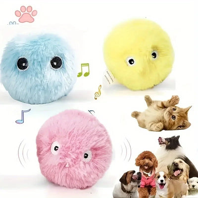 1/3Pcs Interactive Ball Smart Cat Dog Toys Plush Electric Catnip Training Toy Kitten Touch Sounding Pet Product Squeak Toy Ball