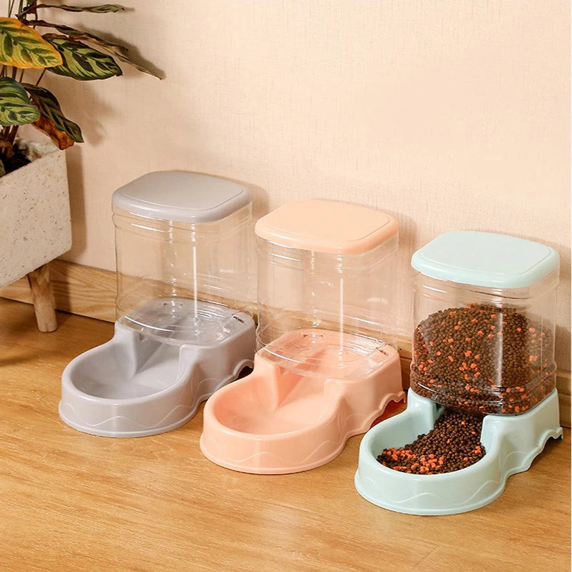 Automatic pet feeder Cat Drinking bowl Cat bowl Large capacity Dog bowl 3.8L combination food storage bucket Pet supplies