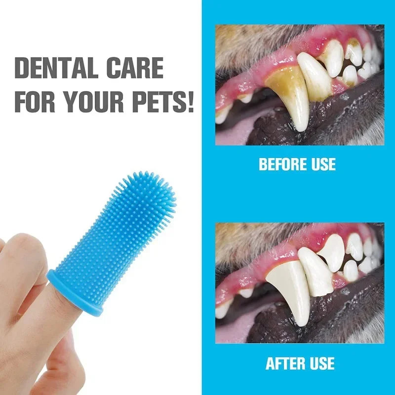 Spazzolino da denti per cani Super Soft Pet Dito Pulizia dei denti Cura dell'alito Spazzolino da denti in silicone non tossico Spazzolino da denti per cani e gatti Prodotti per animali domestici 