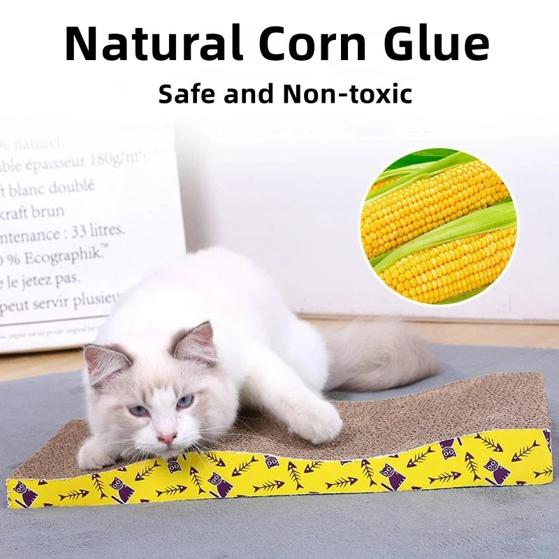 Cat Toys Pet Cat Scratching Board Corrugated Cardboard Pad Grinding Nails Interactive Protecting Furniture Cats Scratcher Toy