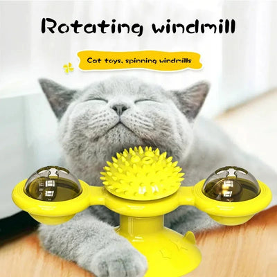 Windmill Cat and dog toys Interactive pet freeze-dried catnip toy Cat Games Toy pet supplies spinning turntable