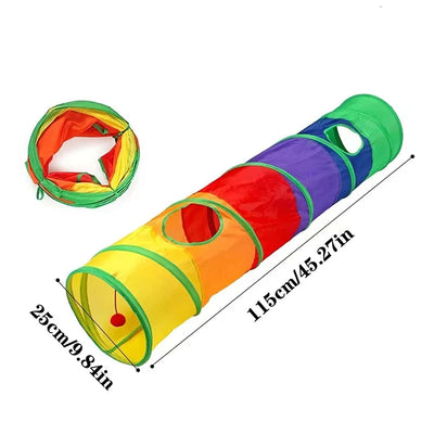 Cat Tunnel Foldable Cat Tunnel Pet Supplies Cat S T Y Pass Play Tunnel Cat Toy Breathable Drill Barrel for Indoor loud paper