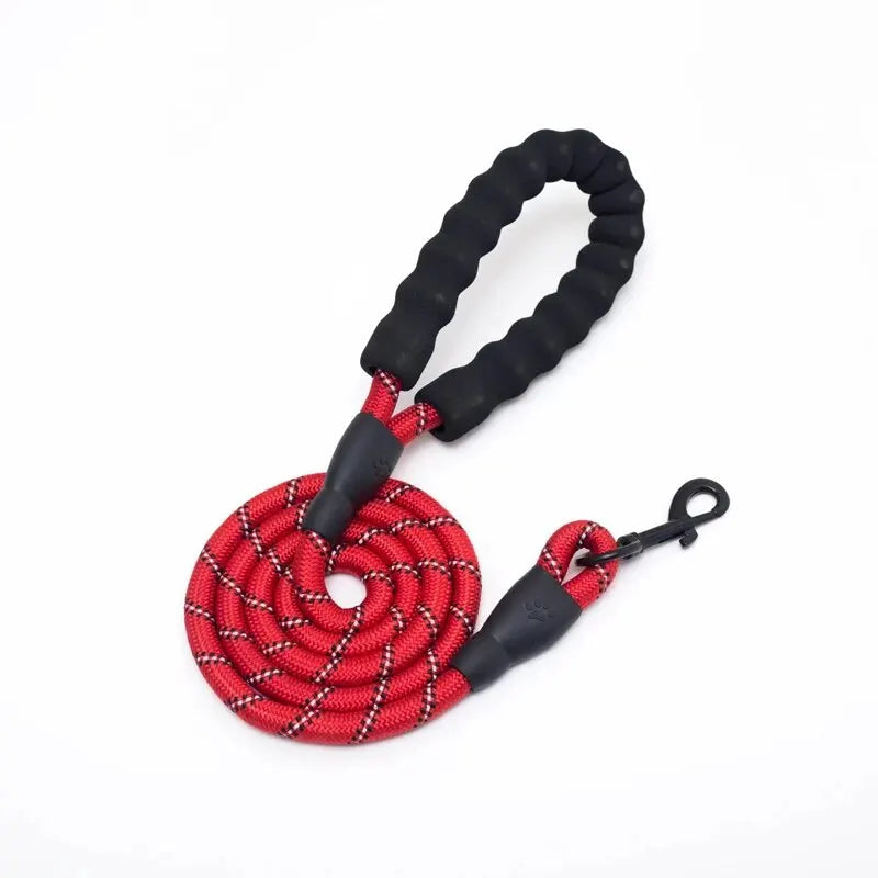 Pet Reflective Leash Nylon Round Leash Explosionproof Punch Leash Dog Walking Round Leash Without Strangulation