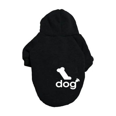 Trendy Bone Letter Print Pattern Designer Pet Cat Clothing Autumn And Winter Thickened Warm Hooded Dog Sweater Fashion Clothes